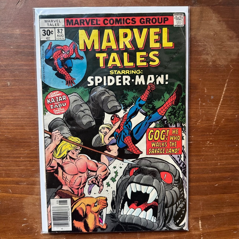 Marvel Tales #82 Spider-Man Ka-Zar Zabu Gog Savage Land Bronze Age 1977 FN/FN+